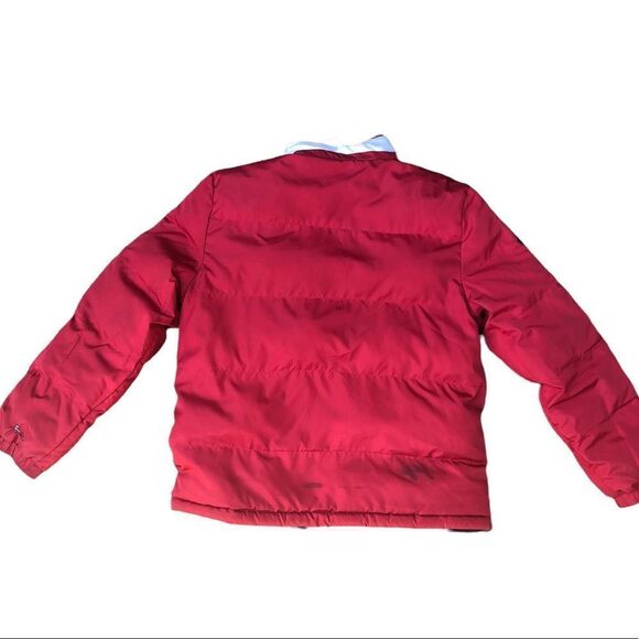 Vintage 2011 Tommy Hilfiger Reversible Jacket Large Black Red BIG LOGO - Picture 12 of 15